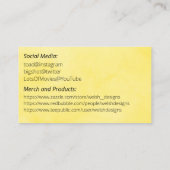 Yellow Social calling card-Disc Golf Visitekaartje (Achterkant)