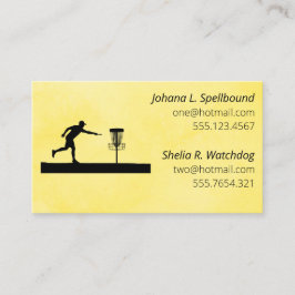 Yellow Social calling card-Disc Golf Visitekaartje