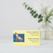 Yellow Social calling card-whale Visitekaartje (Staand voorkant)