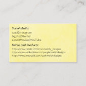 Yellow Social calling card-whale Visitekaartje (Achterkant)