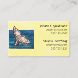 Yellow Social calling card-whale Visitekaartje