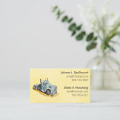 Yellow Social introduction calling card-semi Visitekaartje (Staand voorkant)
