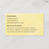 Yellow Social introduction calling card-semi Visitekaartje (Achterkant)