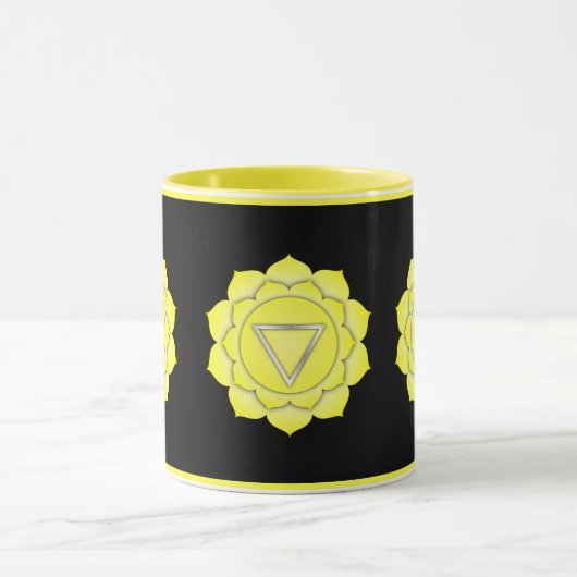 Yellow Solar Plexus Chakra Zen Yoga Namaste Mok (Midden)