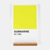 Yellow Song Album - Witte achtergrond Acryl Bord (Voorkant)