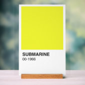 Yellow Song Album - Witte achtergrond Acryl Bord (Neutraal)