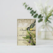 Yellow Song Vogelkooi Gift Registry Invoegen Kaart (Staand voorkant)