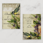 Yellow Song Vogelkooi Gift Registry Invoegen Kaart (Voorkant / Achterkant)