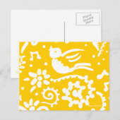 Yellow Songbird briefkaart (Voorkant / Achterkant)