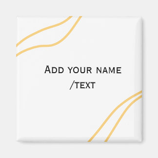 Yellow Spanish border name message text lines  Magneet