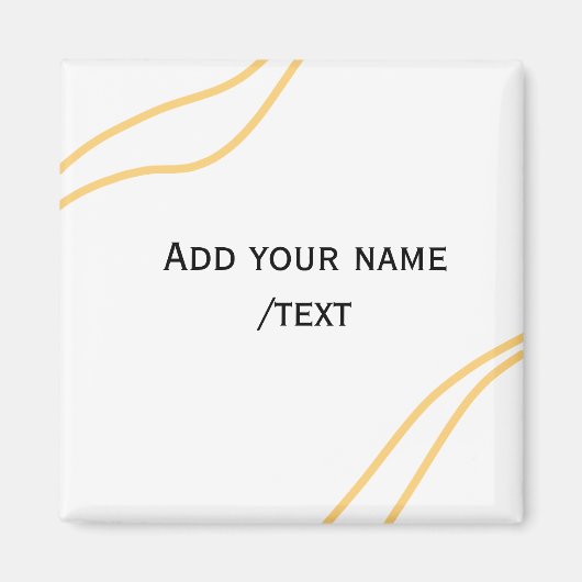 Yellow Spanish border name message text lines  Magneet (Voorkant)