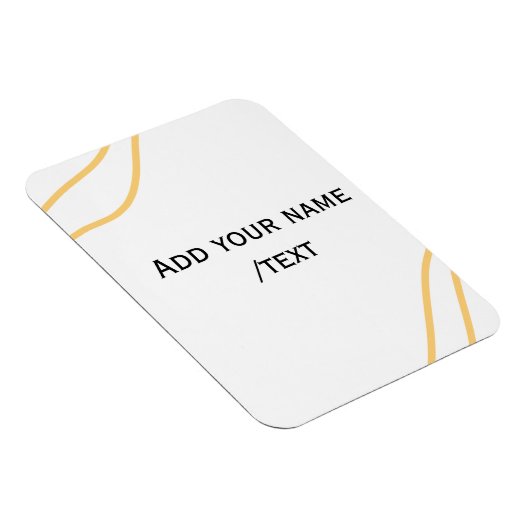 Yellow Spanish border name message text lines  Magneet (Rechterzijde)