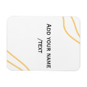 Yellow Spanish border name message text lines  Magneet (Horizontaal)