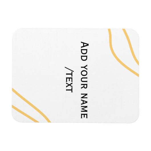 Yellow Spanish border name message text lines  Magneet (Horizontaal)