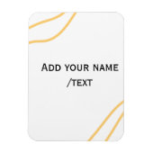 Yellow Spanish border name message text lines  Magneet (Verticaal)