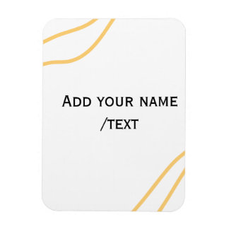 Yellow Spanish border name message text lines  Magneet