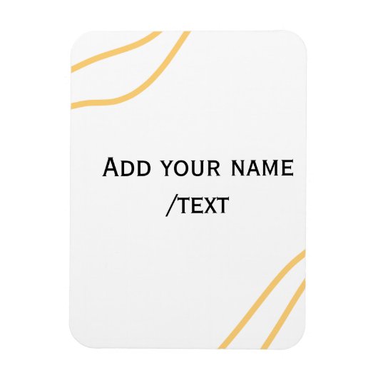 Yellow Spanish border name message text lines  Magneet (Verticaal)