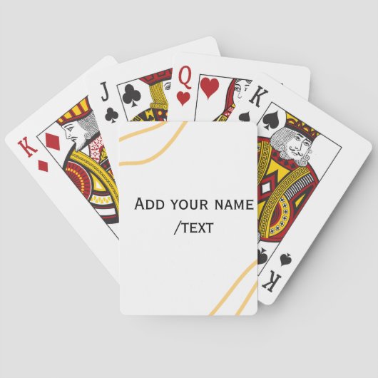 Yellow Spanish border name message text lines  Pokerkaarten (Achterkant)