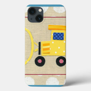 Yellow Speelgoed Bulldozer Truck van Chariklia Zar Case-Mate iPhone Case
