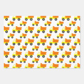 Yellow Speelgoed Construction Truck Inpakpapier Vel (Voorkant)