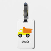 Yellow Speelgoed Truck Bagagelabel (Achterkant verticaal)