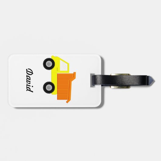 Yellow Speelgoed Truck Bagagelabel (Achterkant horizontaal)