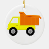 Yellow Speelgoed Truck Keramisch Ornament (Achterkant)