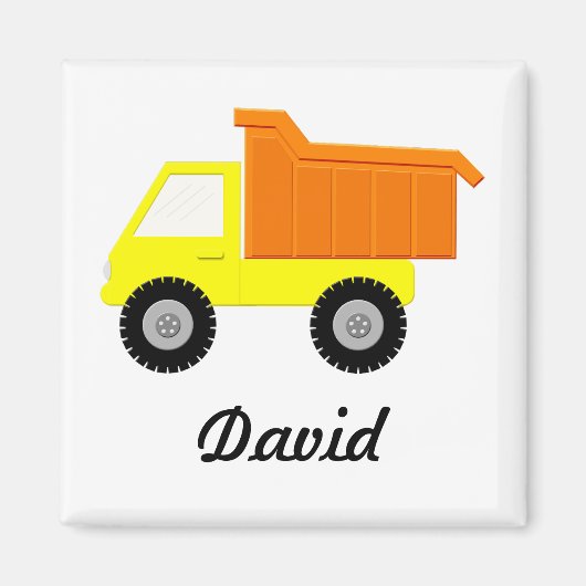 Yellow Speelgoed Truck Magneet (Voorkant)