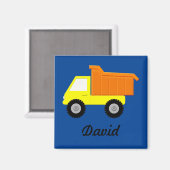 Yellow Speelgoed Truck Magneet (Voorkant / Achterkant)