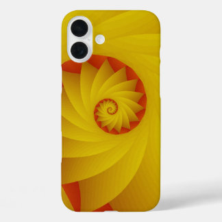 Yellow Spiral abstract telefoonhoesje iPhone 16 Plus Hoesje