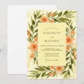 Yellow Splendid Tuscan Wedding Kaart (Voorkant / Achterkant)