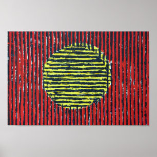 Yellow Spot modern, abstract, kunst poster