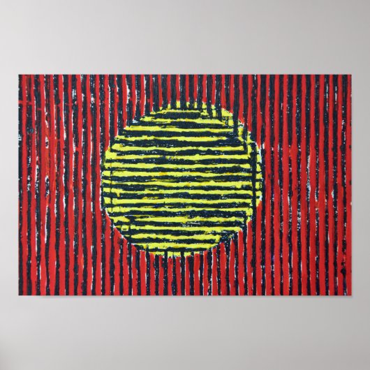 Yellow Spot modern, abstract, kunst poster (Voorkant)