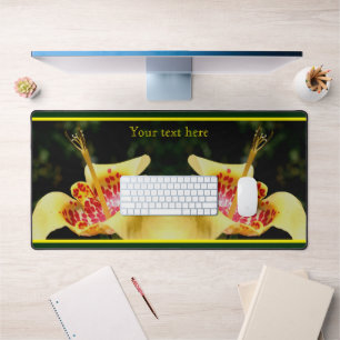 Yellow Spotted Lily Flower Personalized Bureaumat