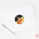 Yellow Spotted Lily Flower Ronde Sticker (Envelop)