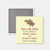 Yellow Spotted Orchidee Save the Date Magneet (Voorkant / Achterkant)