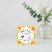 Yellow Spring Bloemen Boerderij Visitekaartje (Staand voorkant)