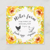 Yellow Spring Bloemen Boerderij Visitekaartje (Voorkant)