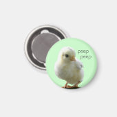 Yellow Spring Chick Button Magneet (Voorkant / Achterkant)
