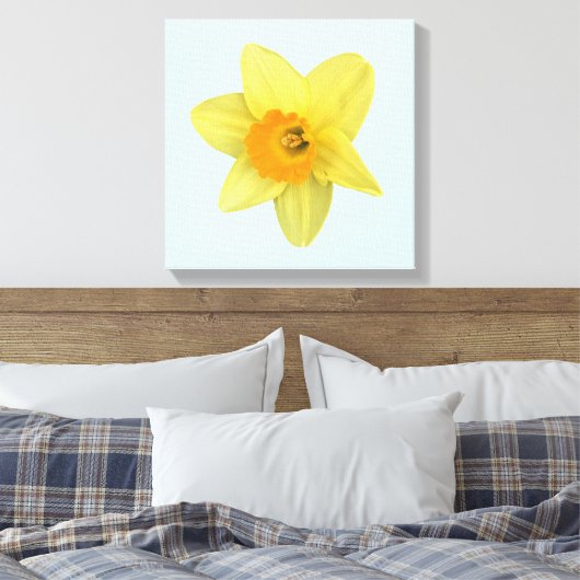 Yellow Spring Daffodil Canvas Afdruk (Insitu (Slaapkamer))