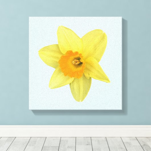 Yellow Spring Daffodil Canvas Afdruk (Insitu (Houten vloer))