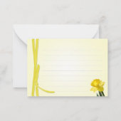 Yellow Spring Daffodil Close-up Floral Photography Notitiekaartje (Achterkant)