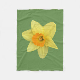 Yellow Spring Daffodil Fleece Deken
