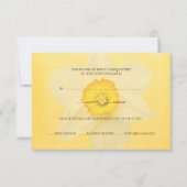Yellow Spring Daffodil Flower RSVP-reactiekaart RSVP Kaartje (Voorkant)