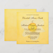 Yellow Spring Daffodil Flower Wedding Kaart (Voorkant / Achterkant)