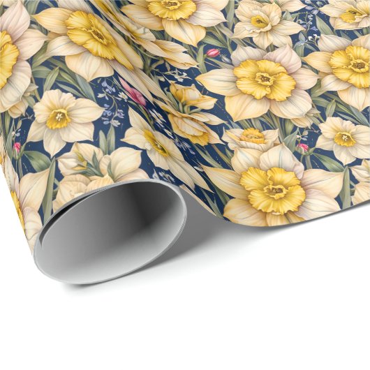 Yellow Spring Daffodils Cadeaupapier (Rol Hoek)