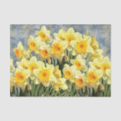 Yellow Spring Daffodils Rustic Tissuepapier (Voorkant)