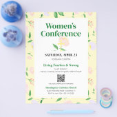 Yellow Spring Floral Women's Conference Flyer (Enkel)