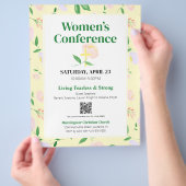 Yellow Spring Floral Women's Conference Flyer (Hand)