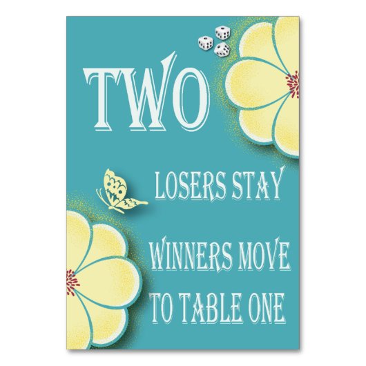 Yellow Spring Flower Bunco Table Kaart #2 (Voorkant)